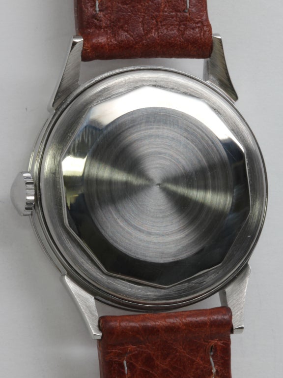 Women's or Men's Longines Stainless Steel Wristwatch circa 1950s