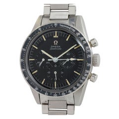 Omega Stainless Steel Speedmaster Pre-Moon Chronograph Wristwatch circa 1965