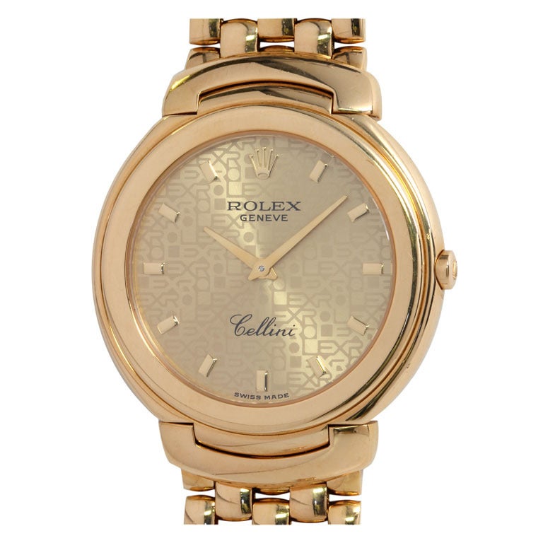 Rolex Yellow Gold Cellini Bracelet Watch circa 1993