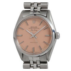 Rolex Stainless Steel Airking Wristwatch with Custom-Colored Dial Ref 5552 circa 1966