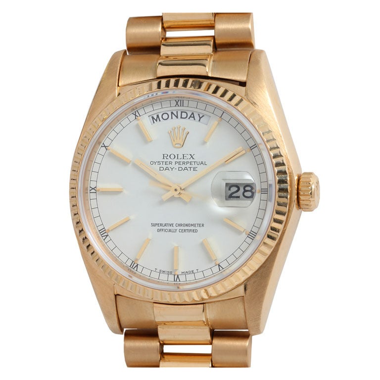 Rolex Yellow Gold Day-Date Wristwatch circa 1978