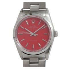 Rolex Stainless Steel Airking Wristwatch with Custom-Colored Dial Ref 14000 circa 1996