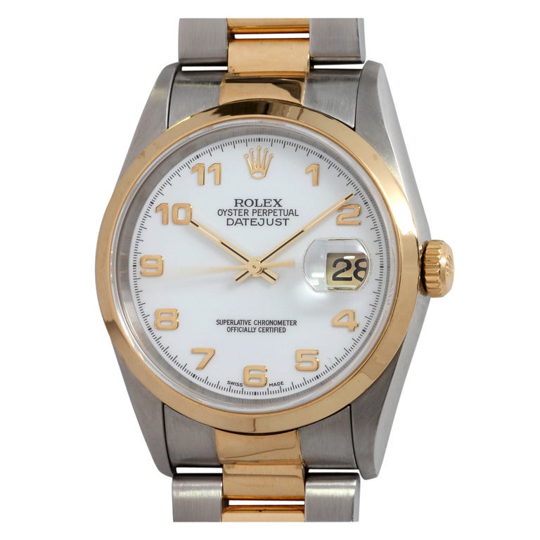 Rolex Stainless Steel and Gold  Datejust Wristwatch circa 2003