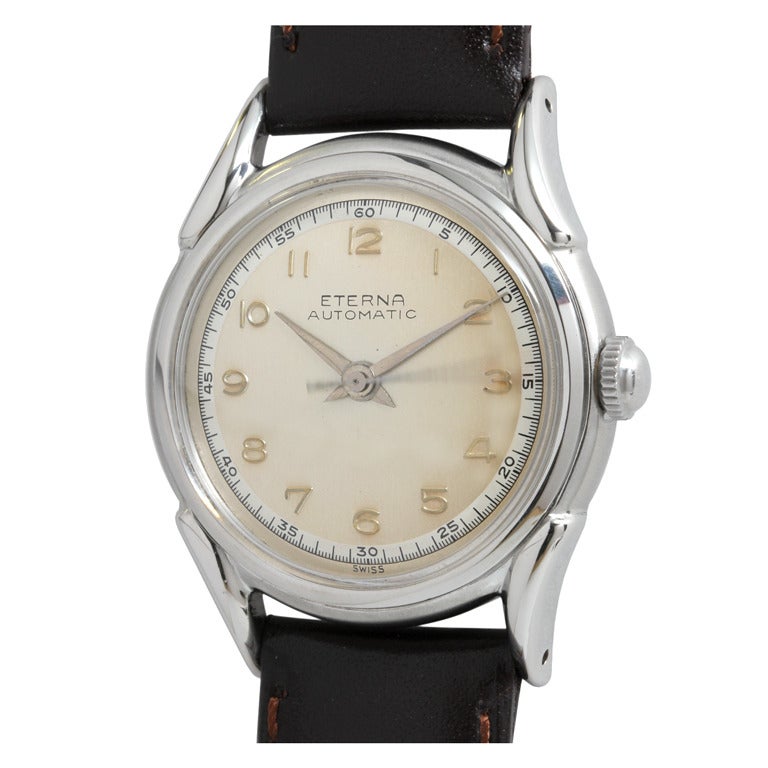 Eterna Stainless Steel Eternamatic Wristwatch circa 1950s