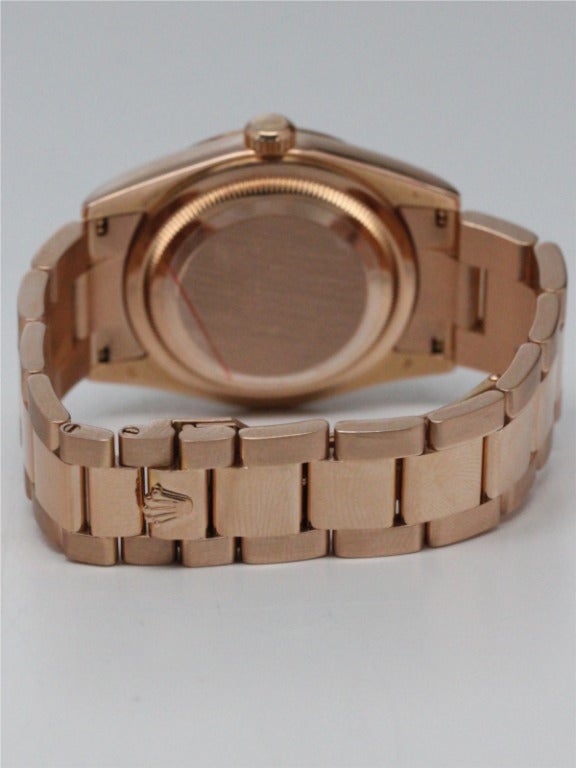 Women's or Men's Rolex Rose Gold Day-Date President Wristwatch circa 2000