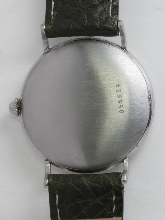 Men's Rolex Stainless Steel Oversized Wristwatch circa 1940s