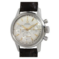 Retro Omega Stainless Steel Seamaster Chronograph Wristwatch circa 1960s