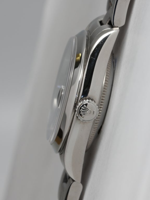 Women's Rolex Stainless Steel Midsize Datejust Wristwatch, circa 2003