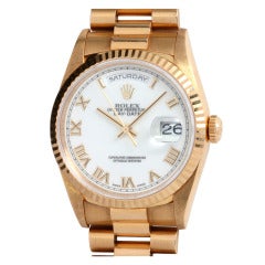 Vintage Rolex Yellow Gold Day-Date President Wristwatch circa 1995
