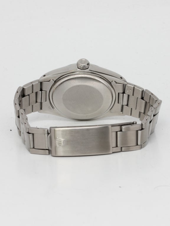 Women's or Men's Rolex Stainless Steel Date Wristwatch circa 1977