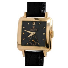 Rolex Lady's Yellow Gold Square Wristwatch circa 1950s