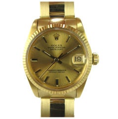 Rolex 18K YG Oyster Perpetual Midsize Datejust ref #6827 c.1980