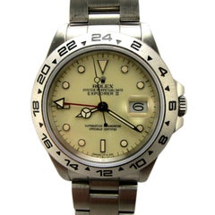 Rolex SS Explorer II color change cream dial ref # 16550 c.1986