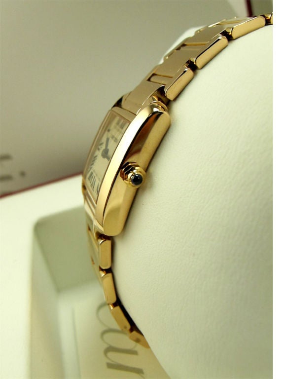 Women's Cartier 18K PG Tank Francaise Lady's Small Size Retail $16, 500
