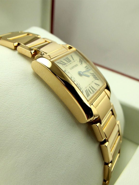 Cartier 18K PG Tank Francaise Lady's Small Size Retail $16, 500 1