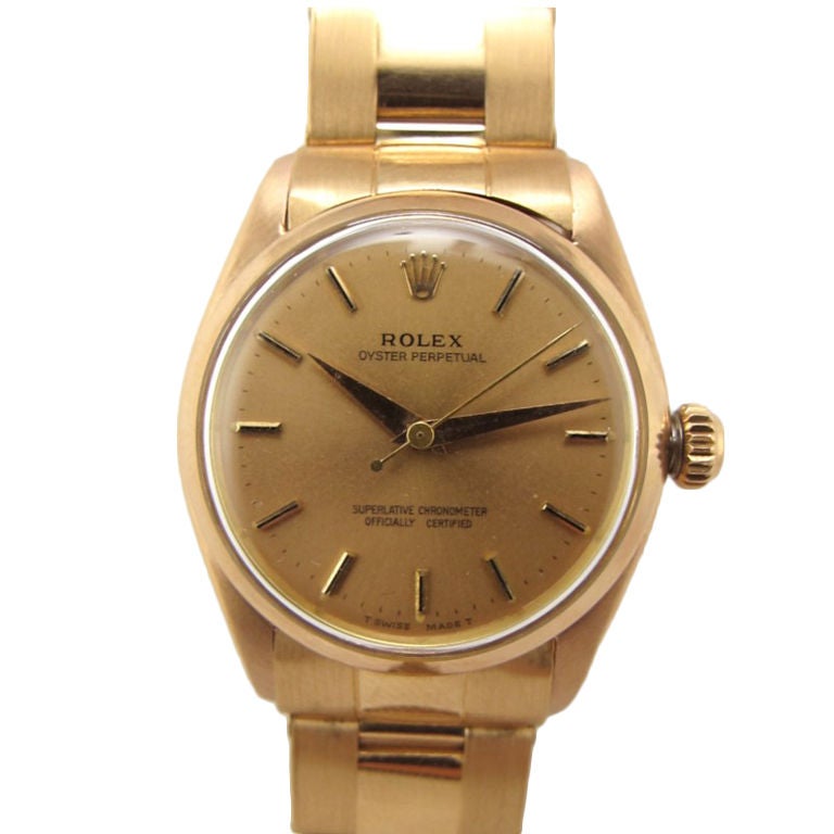 Rolex 18K PG Oyster Perpetual ref. 6551 c. 1958