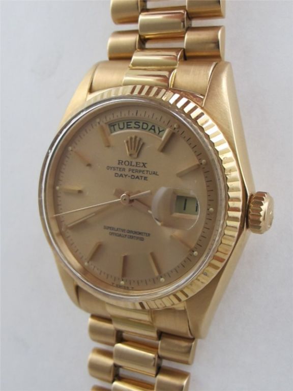 Women's or Men's Rolex 18K PG Day Date President ref# 1803 circa 1970's