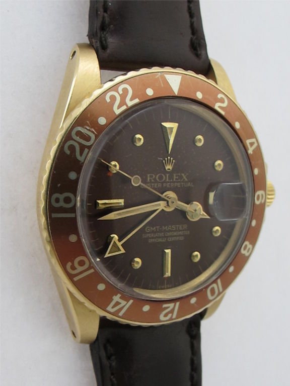 Rolex 18K YG GMT-MASTER ref# 1675 circa 1977 1
