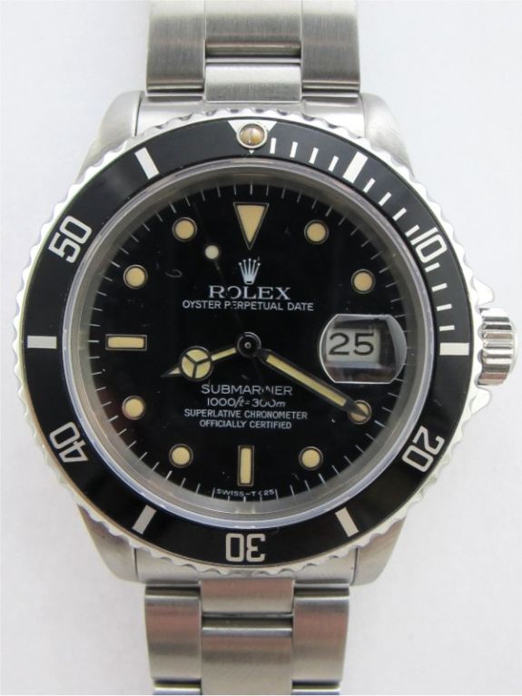 Rolex SS Submariner ref # 16800 serial # 8.6 million circa 1985