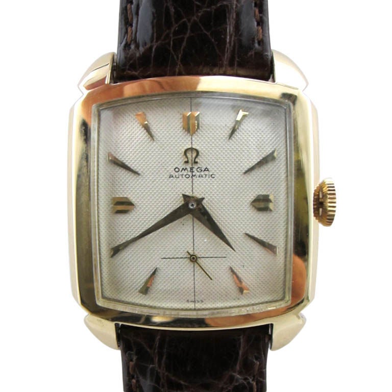 Omega 18k YG Oversized Square Case  c. 1950s