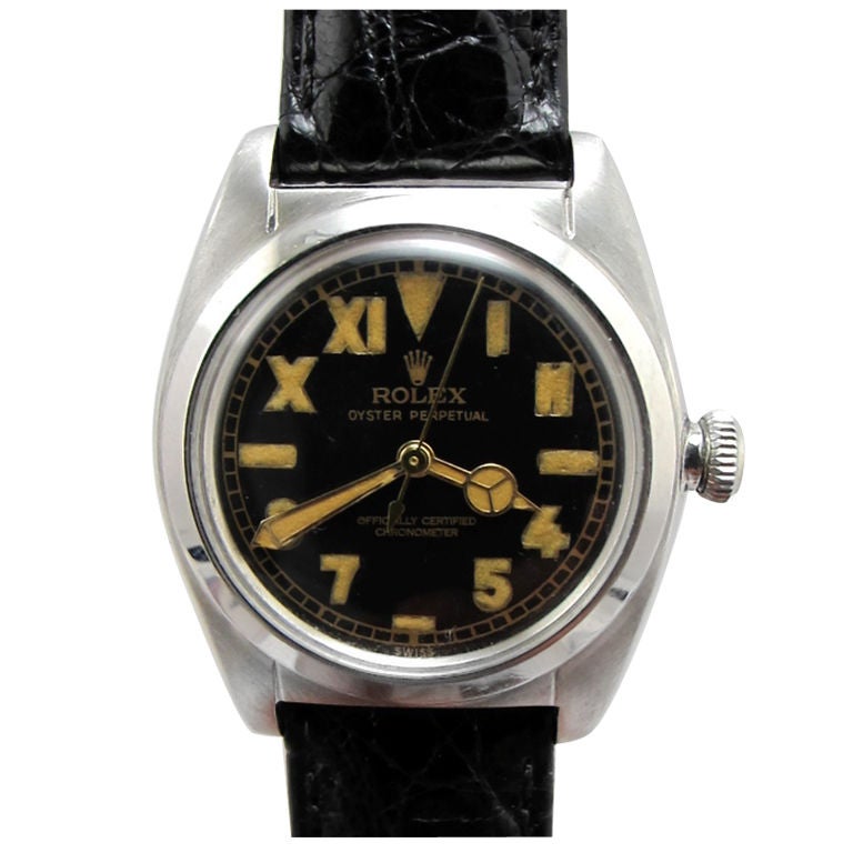 Rolex Stainless Steel Bubbleback ref # 2940 circa 1940's