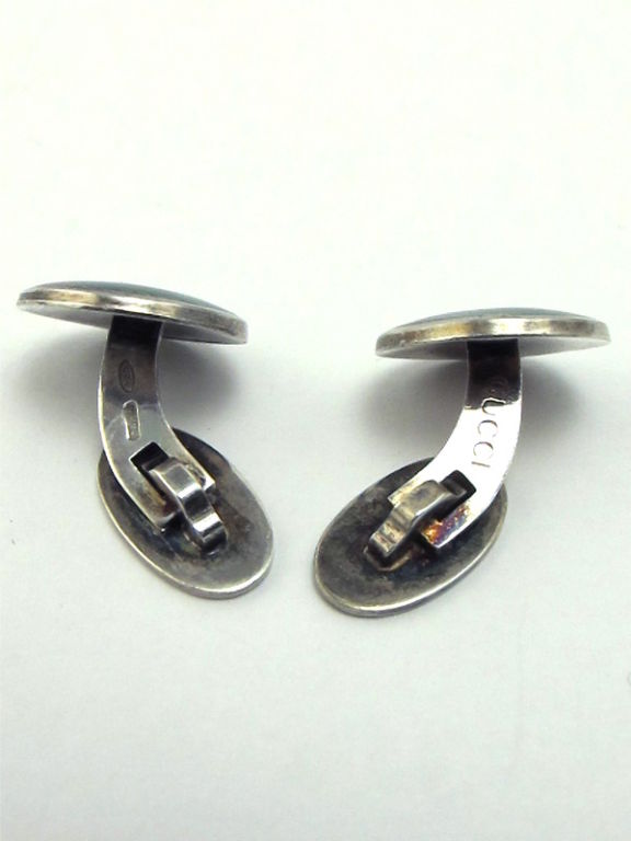 Gucci Enamel Cufflinks For Sale at 1stDibs