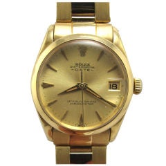 Rolex 18K Yellow Gold mid-size "Date" model ref. 6627 c. 1964