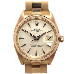 Rolex 18K Pink  Gold Oyster Perpetual Date ref. 1503 c. 1960
