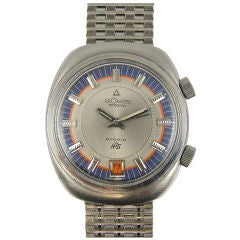 Jaeger-LeCoultre Steel Memovox alarm HPG 907 circa 1970s