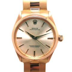 Rolex Man's 18K Pink Gold Oyster Perpetual ref# 1003 circa 1962