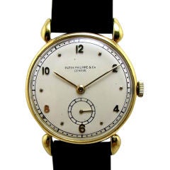 Patek Philippe 18K Yellow Gold Tear Drop Lugs circa 1950s