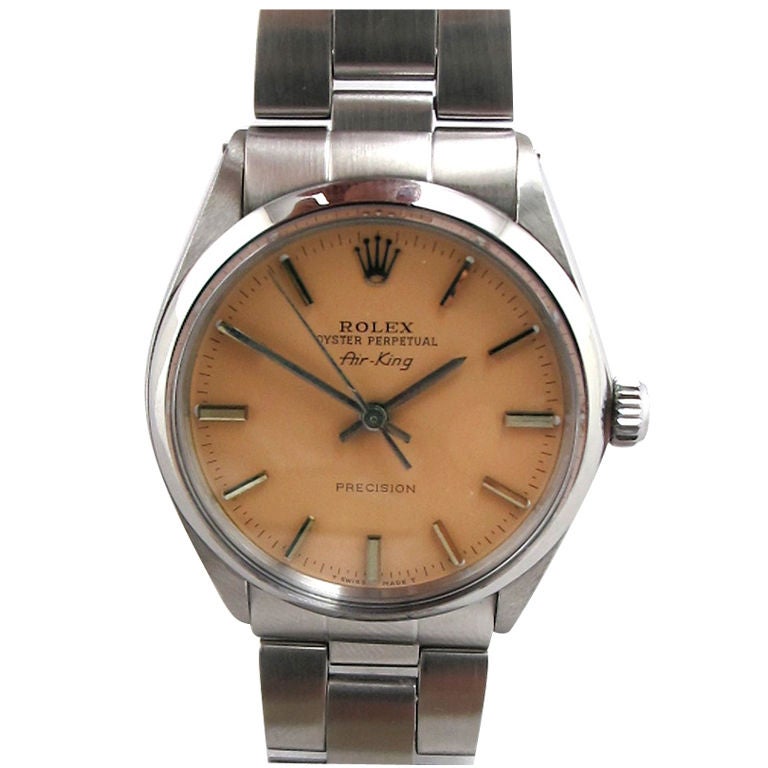 Rolex Steel Air-King ref. 5500 Custom "Summer Peach" Dial c.1978