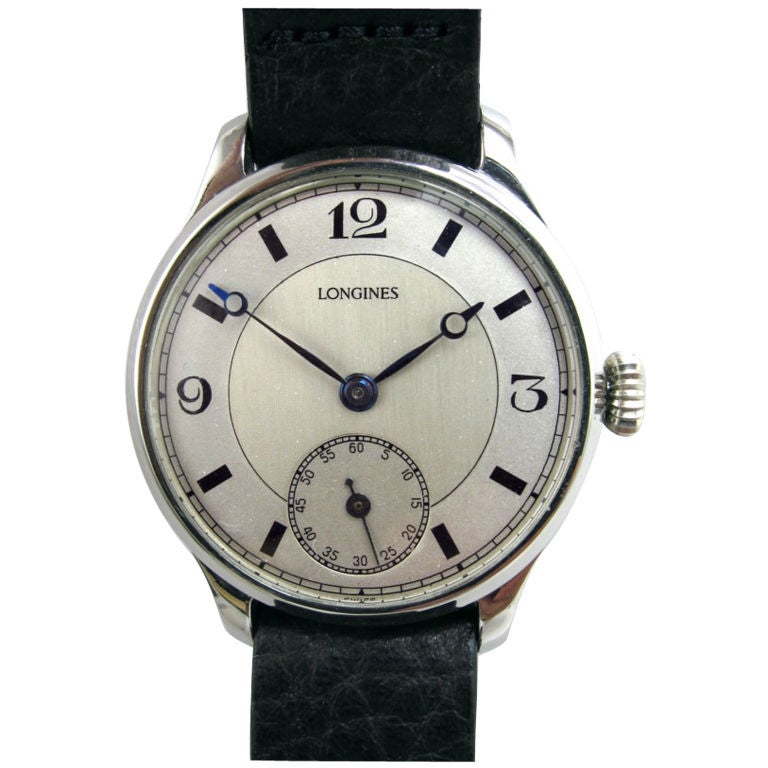 Longines Stainless Steel military style model circa 1950
s