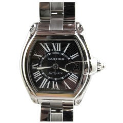 Man's Cartier Stainless Roadster circa 2000 Large 37 X 44mm Case