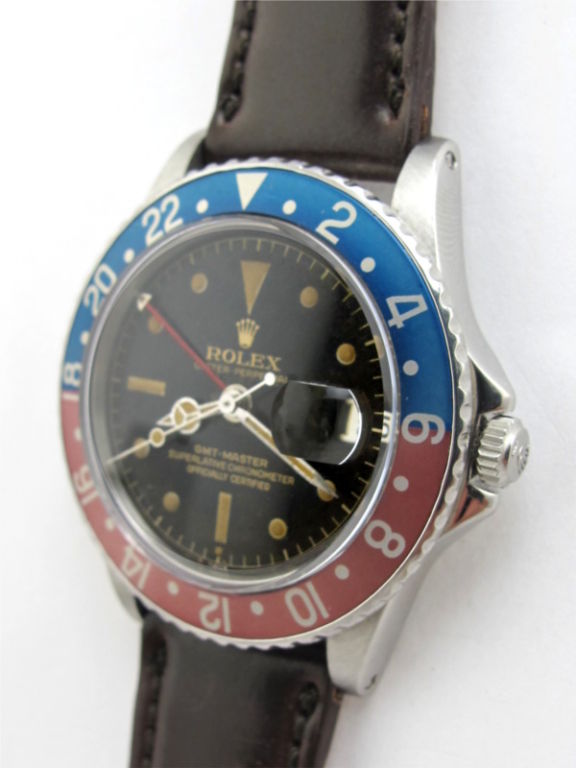 Rolex Steel GMT ref 1675 pointy crown guard c. 1963