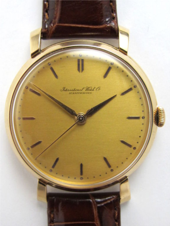 IWC Gold Dress Model Watch c. 1950s 2