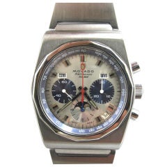 Vintage Movado Steel Astronic HS 360 Chronograph c. 1970's
