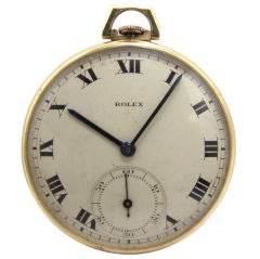 Vintage Rolex Gold 14 Size Open Face Pocket Watch ref. 2441