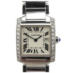 Cartier Steel Tank Francaise midsize model with date.