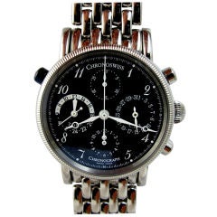 Used Chronoswiss Tora GMT Chronograph Steel w/Box & Papers