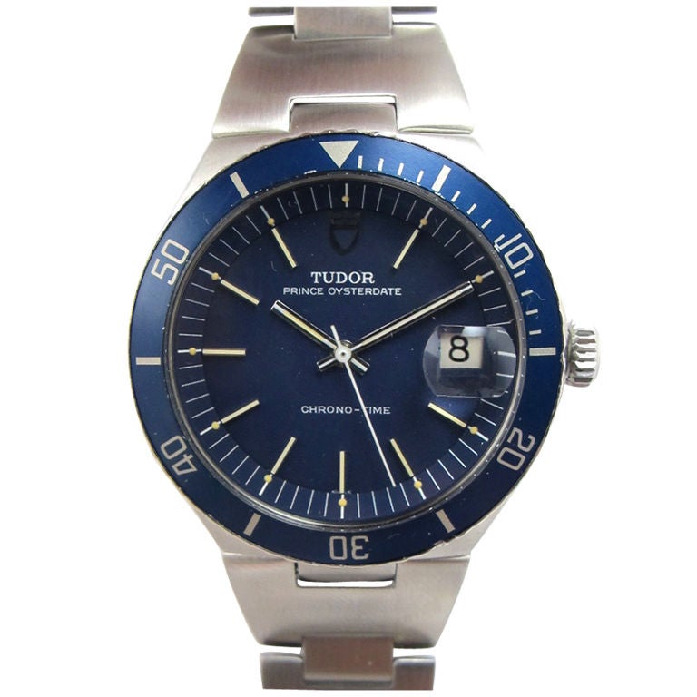 Orologio subacqueo Tudor Steel Prince Oysterdate Chrono-Time, anni '70 circa.