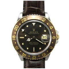 Rolex SS/14K YG GMT ref 16750 transitional model c. 1979