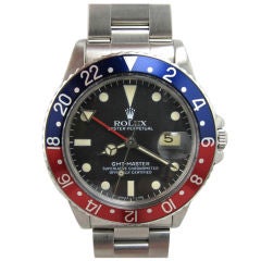 Rolex Steel GMT-MASTER ref #16750 transitional model c. 1981