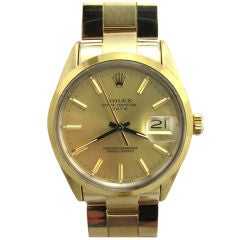 Rolex Gold Shell Oyster Perpetual Date ref #15505 circa 1985