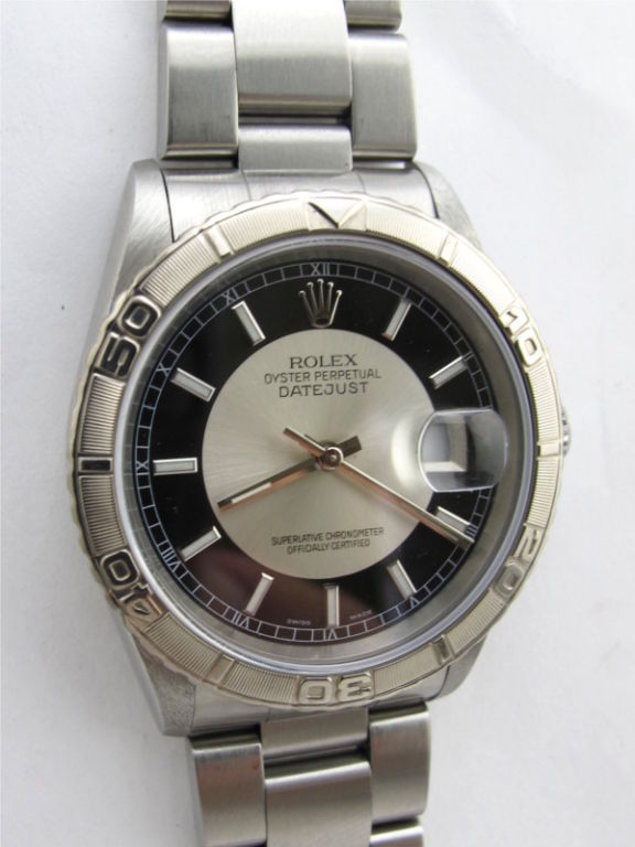 Women's or Men's Rolex Turnograph Steel w/ 18K Bezel Datejust ref 16264  c. 1997.