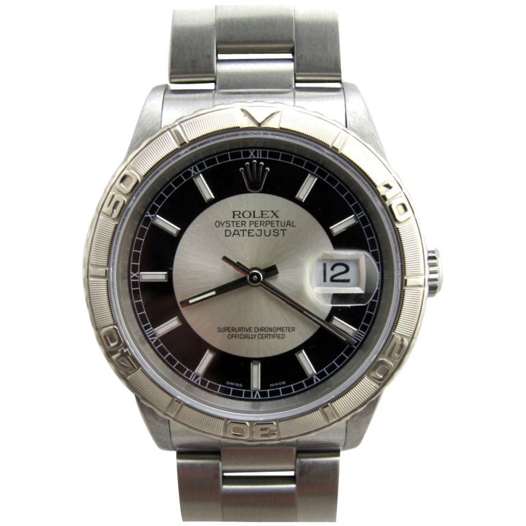 Rolex Turnograph Steel w/ 18K Bezel Datejust ref 16264  c. 1997.