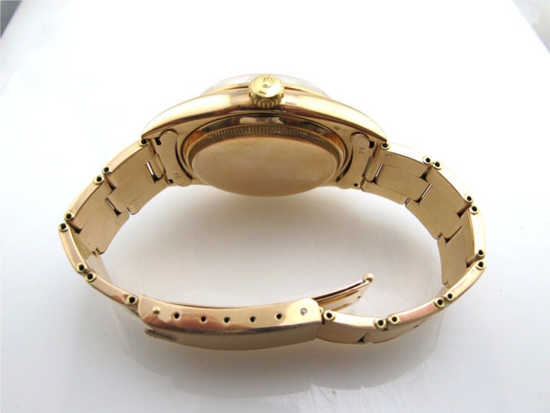 Rolex Pink Gold Datejust ref# 6305  circa 1955 1