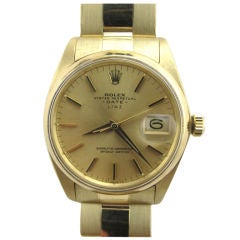Rolex Gold Oyster Perpetual Date "LINZ" Dial c. 1960s