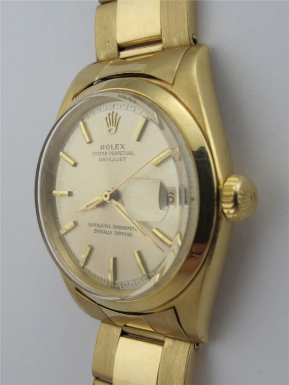 Rolex Gold Oyster Perpetual Datejust c. 1966
