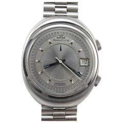 Jaeger LeCoultre Steel Memovox w/Original Bracelet c. 1970
